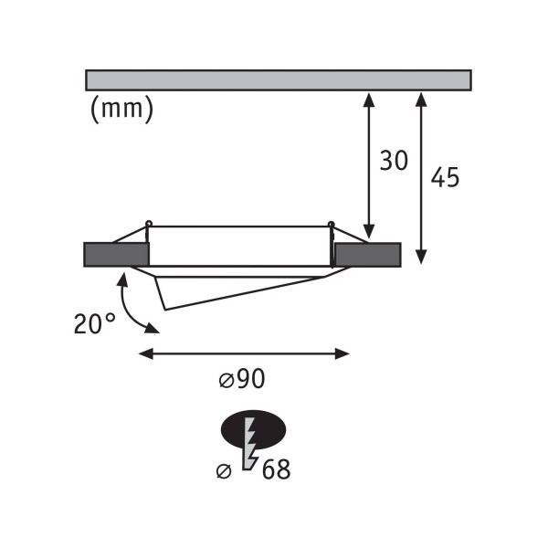 Paulmann base led inbouwspot per 3 step dim wit 2