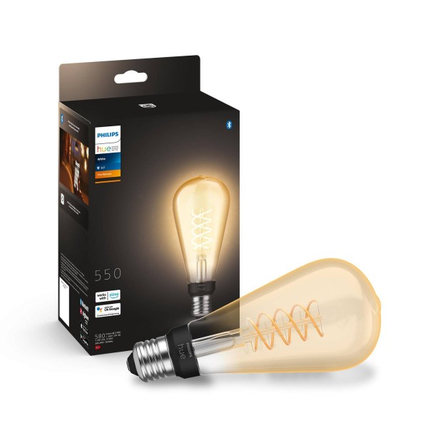 Philips hue white e27 7w filament st72 550lm