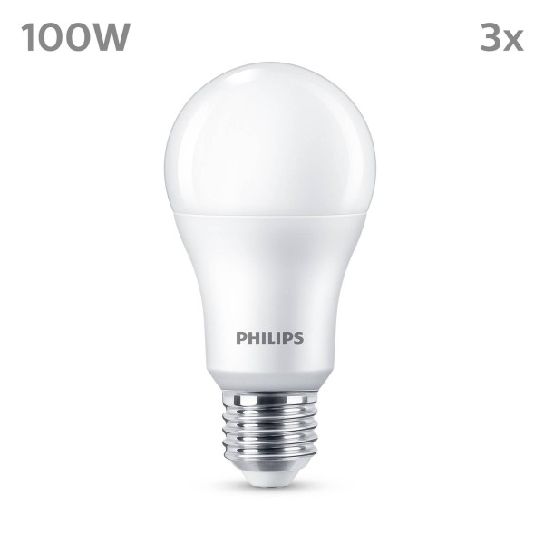 Philips led lamp e27 13w 1. 521lm 2. 700k mat per 3