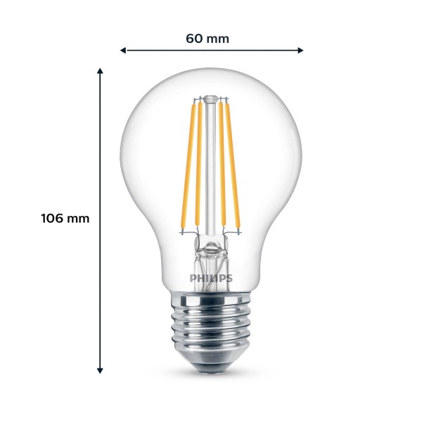 Philips led lamp e27 7w 850lm 4. 000k helder per 2 2