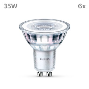 Philips LED lamp GU10 3,5W 275lm 840 h. 36° per 6