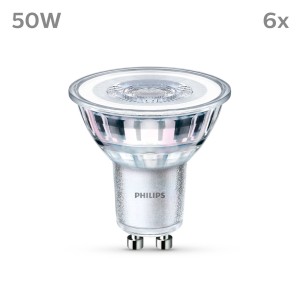 Philips LED lamp GU10 4,6W 390lm 840 h. 36° per 6