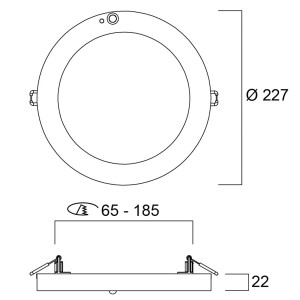 Sylvania Start 5in1 LED downlight in-/opbouw PIR