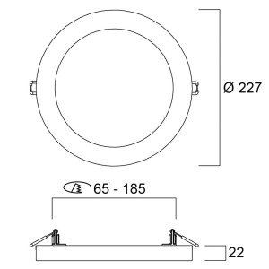 Sylvania Start LED downlight 5in1 Ø 21,7cm 18W