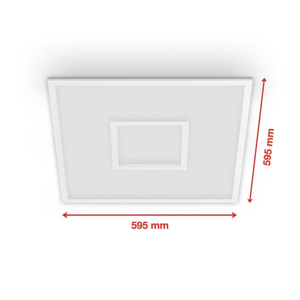 Telefunken led paneel centerback cct rgb 60x60cm wit