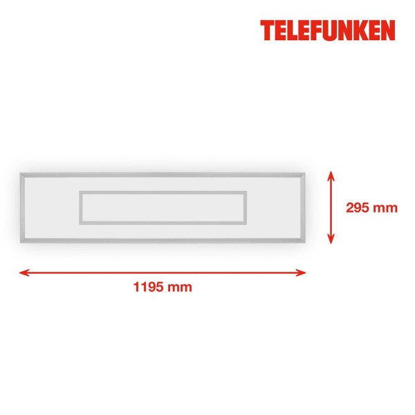 Telefunken led paneel magic cento zilver cct rgb 120x30cm