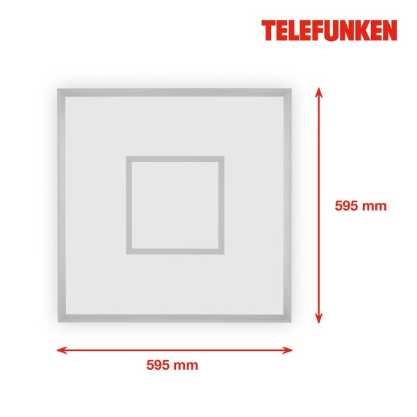 Telefunken led paneel magic cento zilver cct rgb 60x60cm