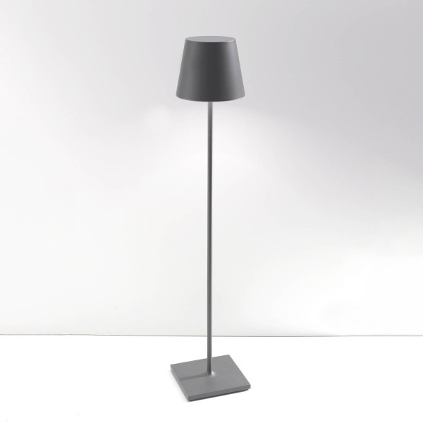 Zafferano poldina xxl accu-vloerlamp ip54 grijs