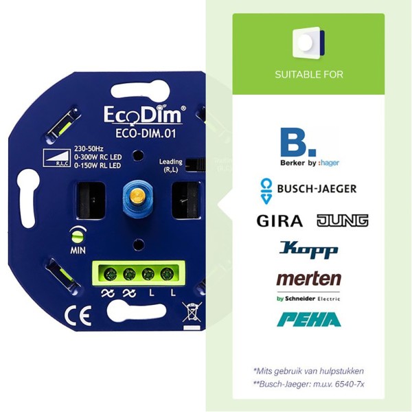 ecodim led dimmer 0 300 watt fase aan en afsnijdin 2