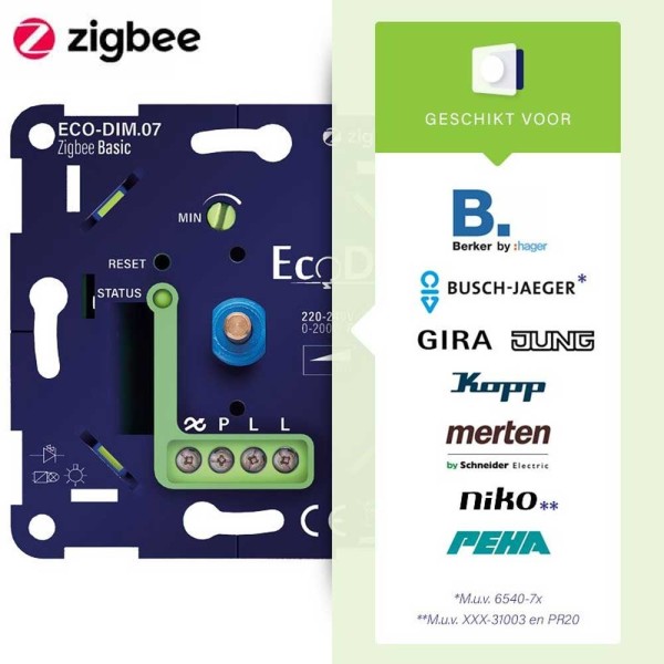 Ecodim zigbee inbouw smart led dimmer 0 200 watt f 2