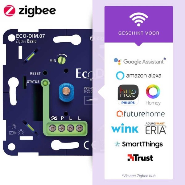 Ecodim zigbee inbouw smart led dimmer 0 200 watt f 3