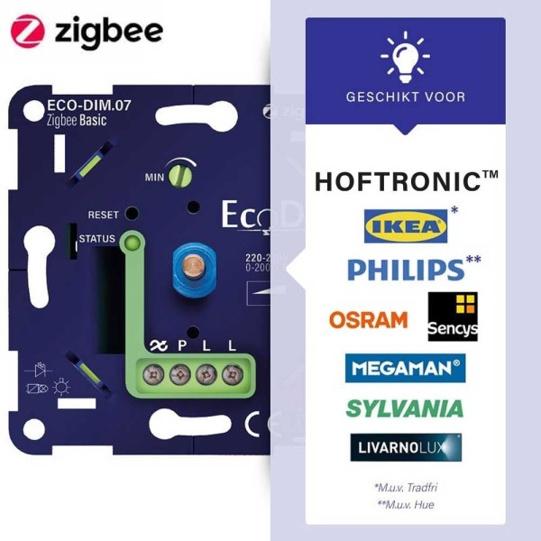 Ecodim zigbee inbouw smart led dimmer 0 200 watt f 4