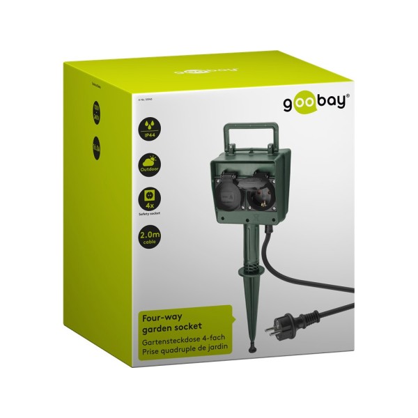 Goobay buitenstopcontact 4 voudig ip44 incl 2 mete 1