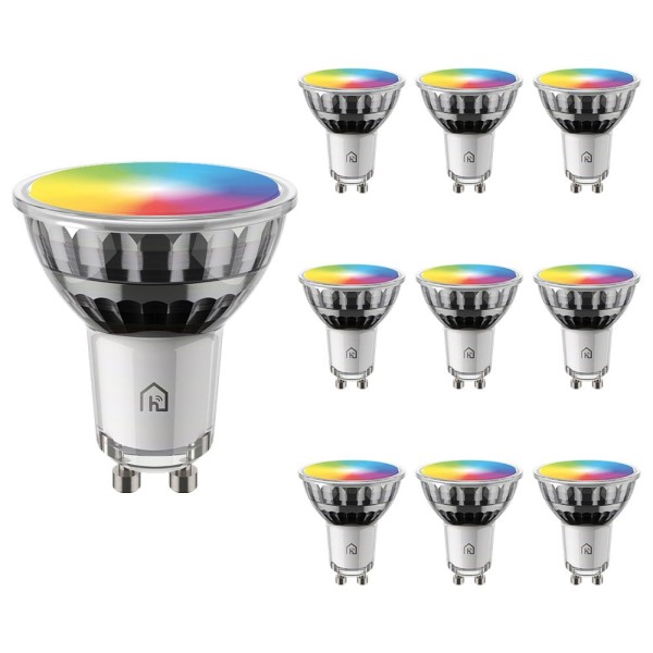 Hoftronic 10x gu10 smart spot 45 watt 350 lumen rg