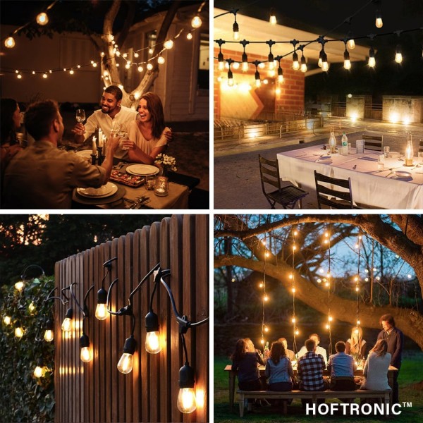 Hoftronic 12v 15m led string light set 15 lampjes 2