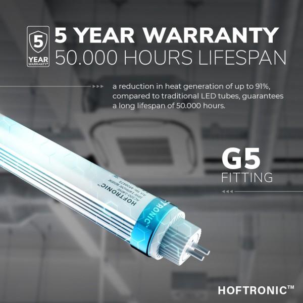 Hoftronic 25x led t5 g5 tl buis 115 cm 18 watt 252 6