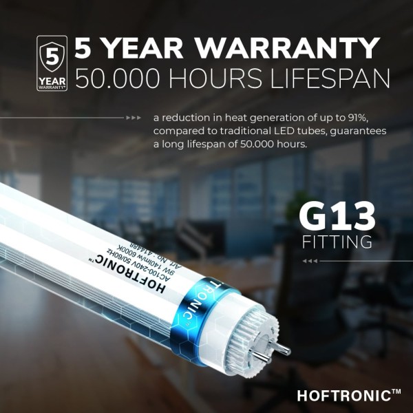 Hoftronic 25x led t8 tl armatuur ip65 120 cm 3000k 7