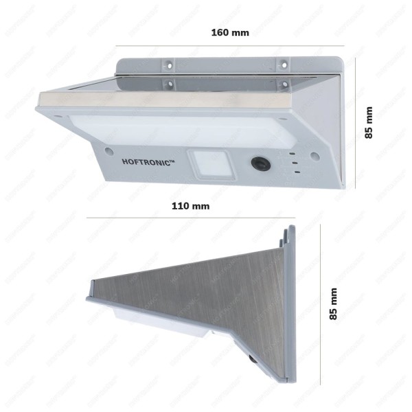 Hoftronic 2x burley led solar wandlamp met bewegin 6