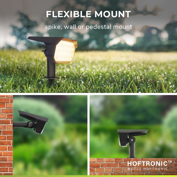 Hoftronic 2x kate led solar prikspot 3000k warm wi 2