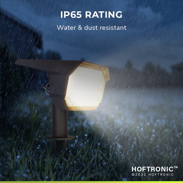 Hoftronic 2x kate led solar prikspot 3000k warm wi 4