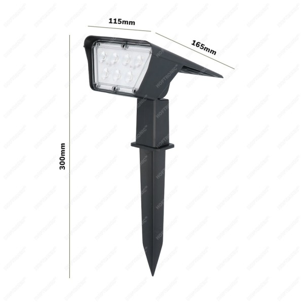 Hoftronic 2x odessa led solar tuinspot 3000k warm 7