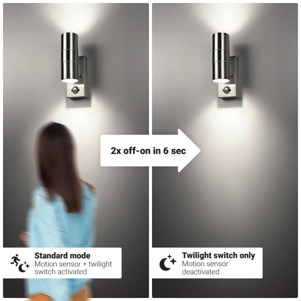 Hoftronic 3x jasmin wandlamp rvs 4000k neutraal wi 5