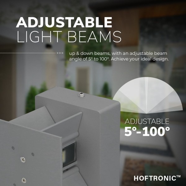 Hoftronic 3x led wandlamp kansas 7 watt 3000k up d 4