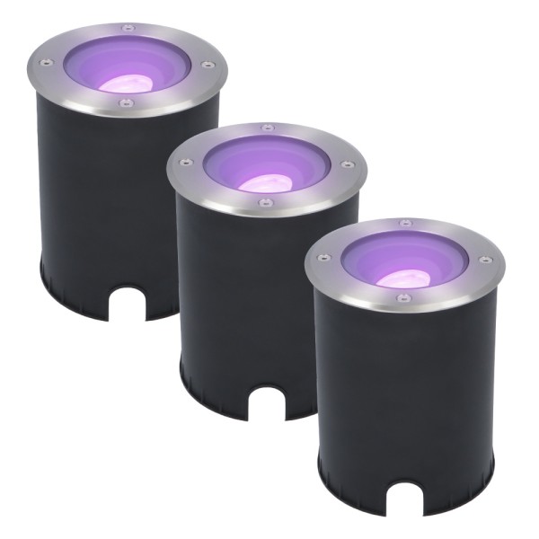 Hoftronic 3x lilly smart led grondspot kantelbaar