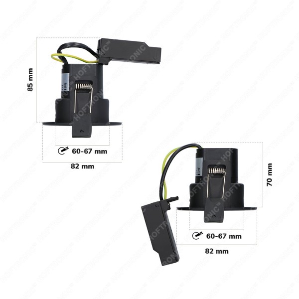 Hoftronic 3x malta led inbouwspots badkamer zwart 13