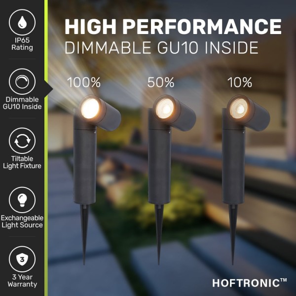 Hoftronic 3x pinero dimbare led prikspots gu10 270 4