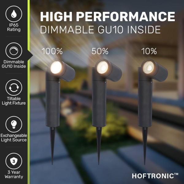 Hoftronic 3x pinero dimbare led prikspots gu10 400 5