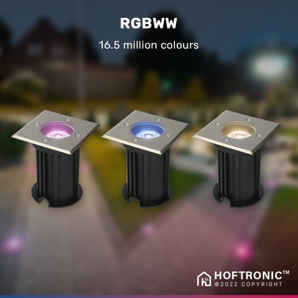 Hoftronic 3x ramsay smart led grondspot vierkant r 4