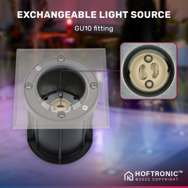 Hoftronic 3x ramsay smart led grondspot vierkant r 5