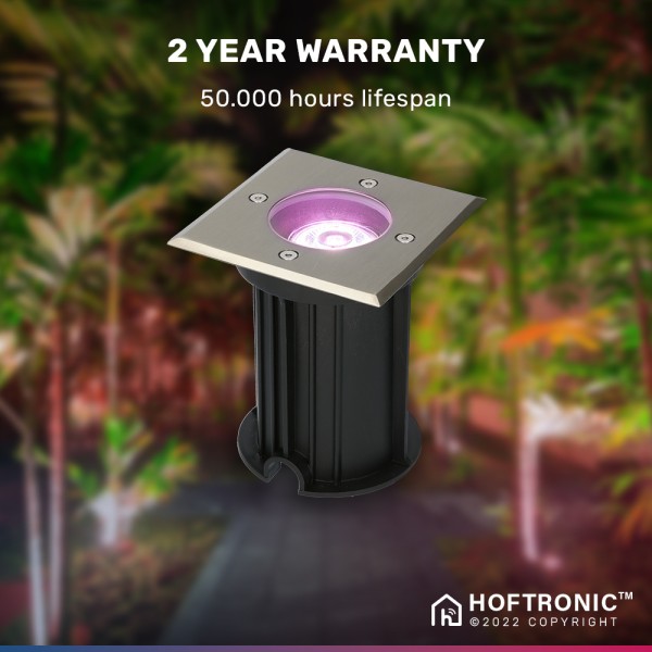 Hoftronic 3x ramsay smart led grondspot vierkant r 7