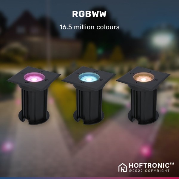 Hoftronic 3x ramsay smart led grondspot vierkant z 4