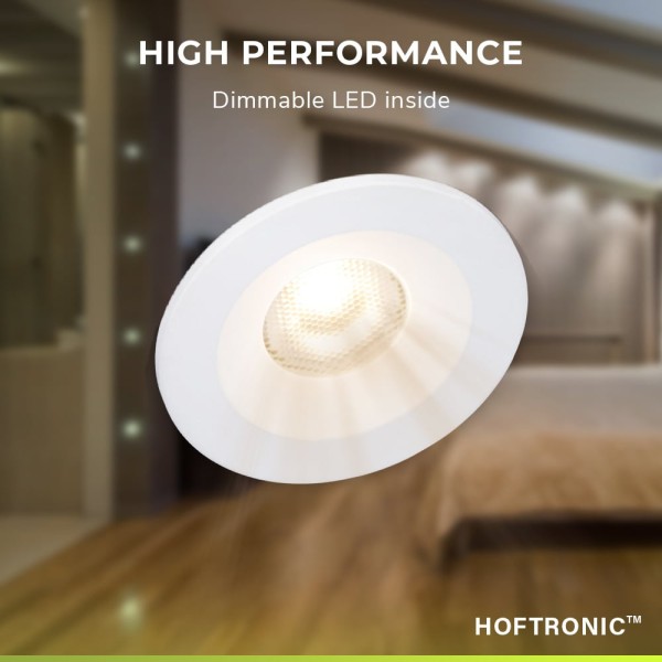 Hoftronic 4x cadiz mini 12v led inbouwspot wit met 11