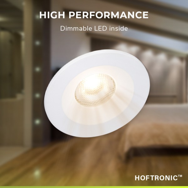 Hoftronic 4x cadiz mini 12v led inbouwspot wit met 2