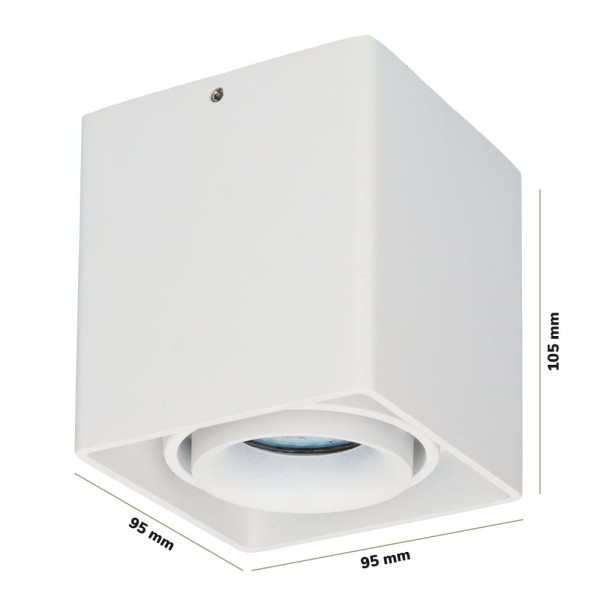 Hoftronic 4x dimbare led opbouw plafondspot esto w 2