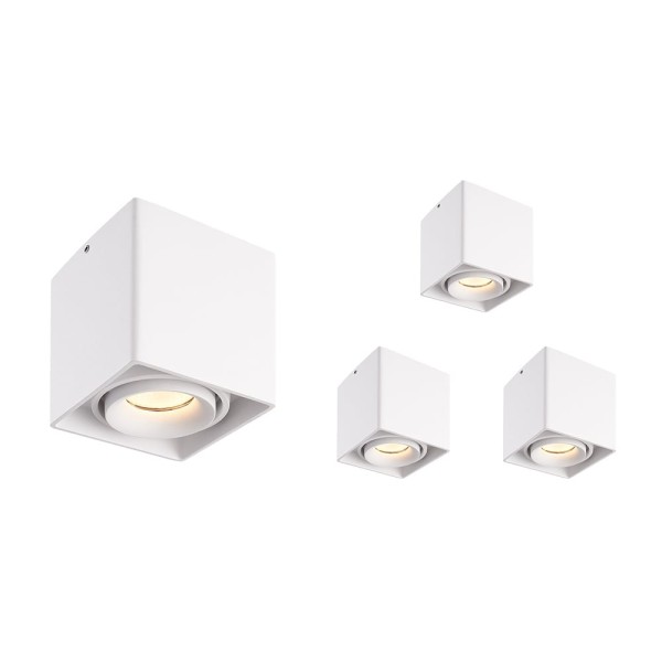 Hoftronic 4x dimbare led opbouw plafondspot esto w