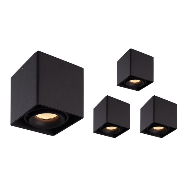 Hoftronic 4x dimbare led opbouw plafondspot esto z