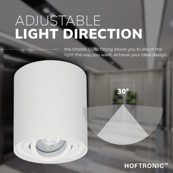 Hoftronic 4x dimbare led opbouwspot plafond ray wi 4