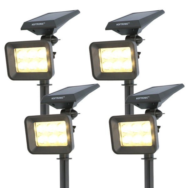 Hoftronic 4x reno led solar tuinspot 3000k warm wi