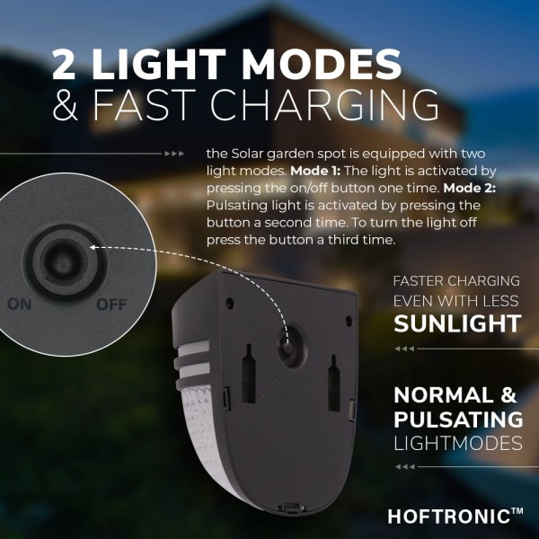 Hoftronic 4x solar led wandlamp tropo 3000k warm w 4