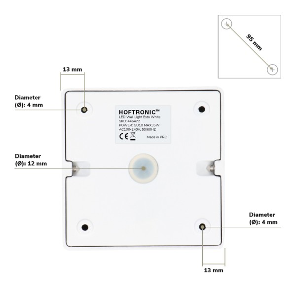 hoftronic 6x dimbare led opbouw plafondspot esto w 3