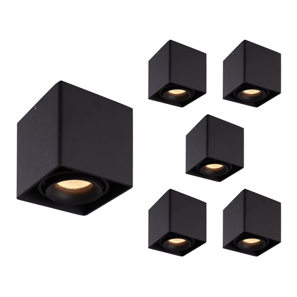 hoftronic 6x dimbare led opbouw plafondspot esto z