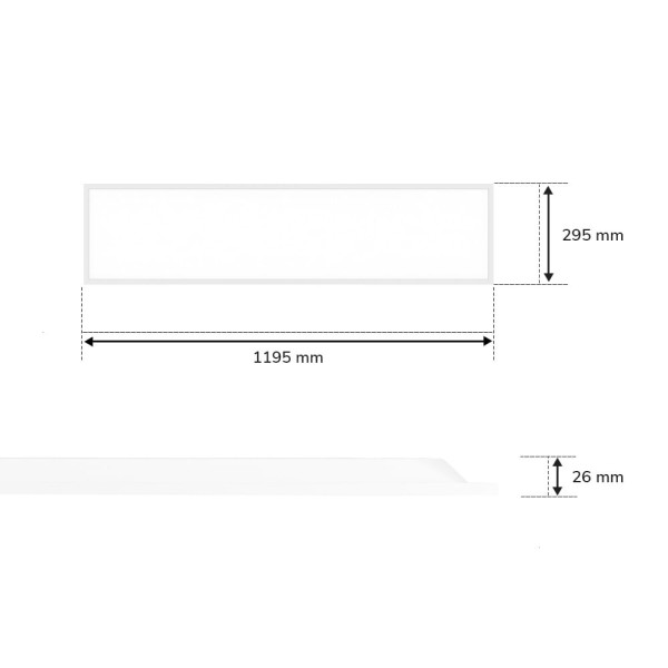 Hoftronic 6x led paneel 30x120 cm 36 watt 4320lm 1 8