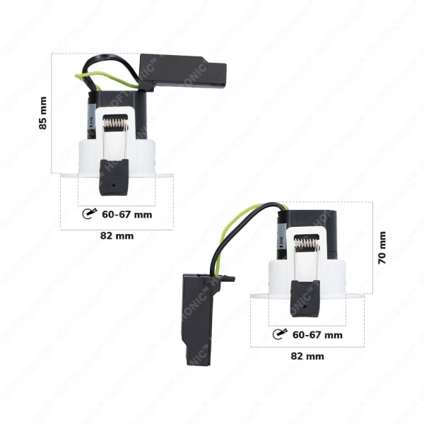 Hoftronic 6x malta led inbouwspots badkamer wit ip 6