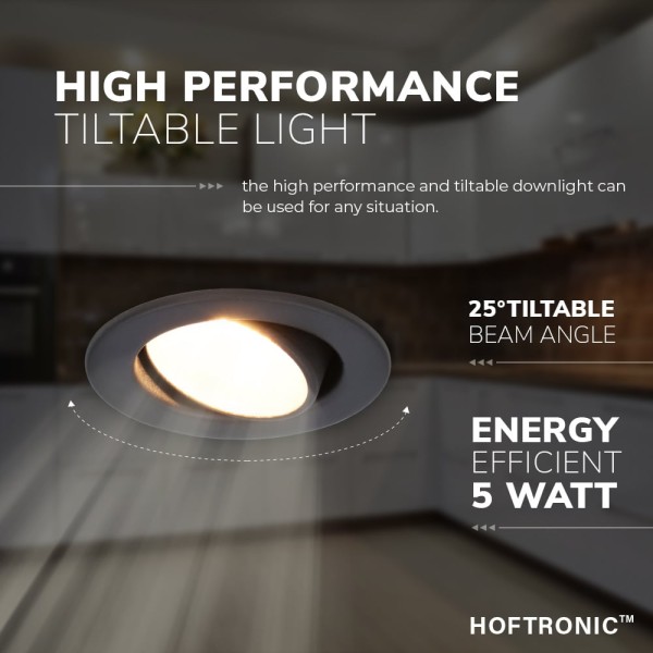 Hoftronic 6x malta led inbouwspots badkamer zwart 4