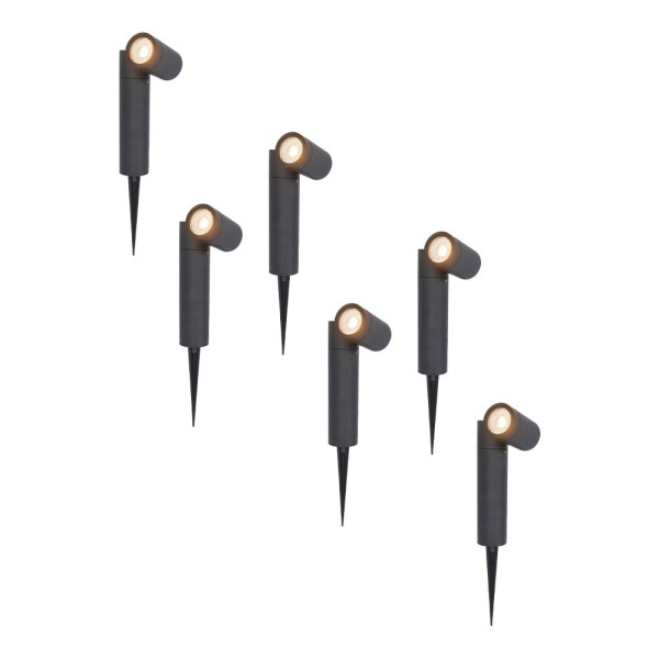 Hoftronic 6x pinero dimbare led prikspots gu10 270