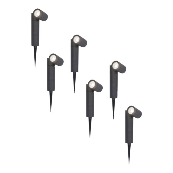 Hoftronic 6x pinero dimbare led prikspots gu10 600